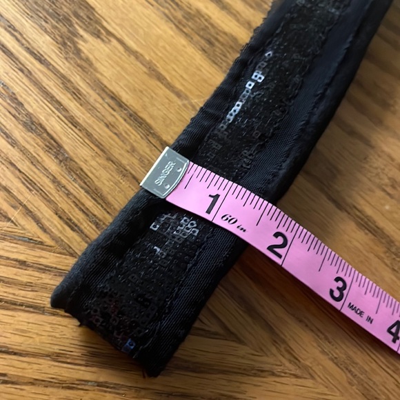 Women’s Sequin Headband 1.5” - Square Sequins & Gauze / Mesh Elastic Headband - Picture 3 of 6